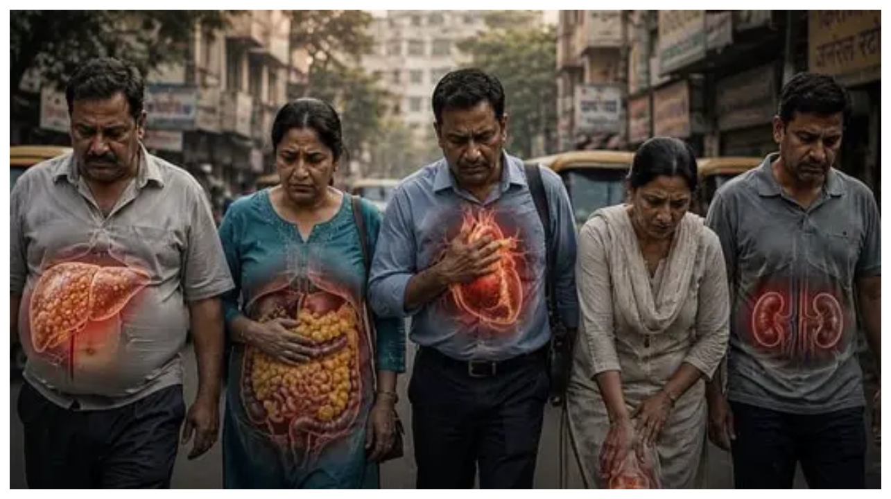 “வெளிய பார்க்க ஒல்லியா இருந்தா மட்டும் போதாதப்பா!” 40 வயசுலயே 60 வயசு நோய்கள்… இந்தியர்களை அச்சுறுத்தும் ‘தின்-ஃபேட்’ ஆபத்து குறித்து நிபுணர்கள் எச்சரிக்கை…!!!
