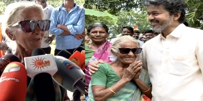 “நேரடியாக வீட்டுக்கே வந்த முதல்வர் விஜய்”…. கையைப் பிடித்து அழைத்துச் சென்ற செல்ல பாட்டி…. உணர்ச்சிப்பூர்வமான தருணம்….!!