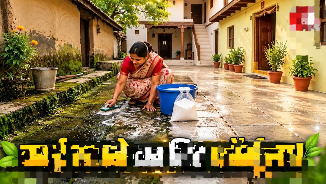 “வெறும் 5 ரூபாய் தான் செலவு….!” இனி வழுக்கி விழும் பயமே வேண்டாம்….  முற்றத்தில் இருக்கும் வழுக்கும் பாசியை 10 நிமிடத்தில் விரட்டும் சீக்ரெட் மேஜிக்….!!