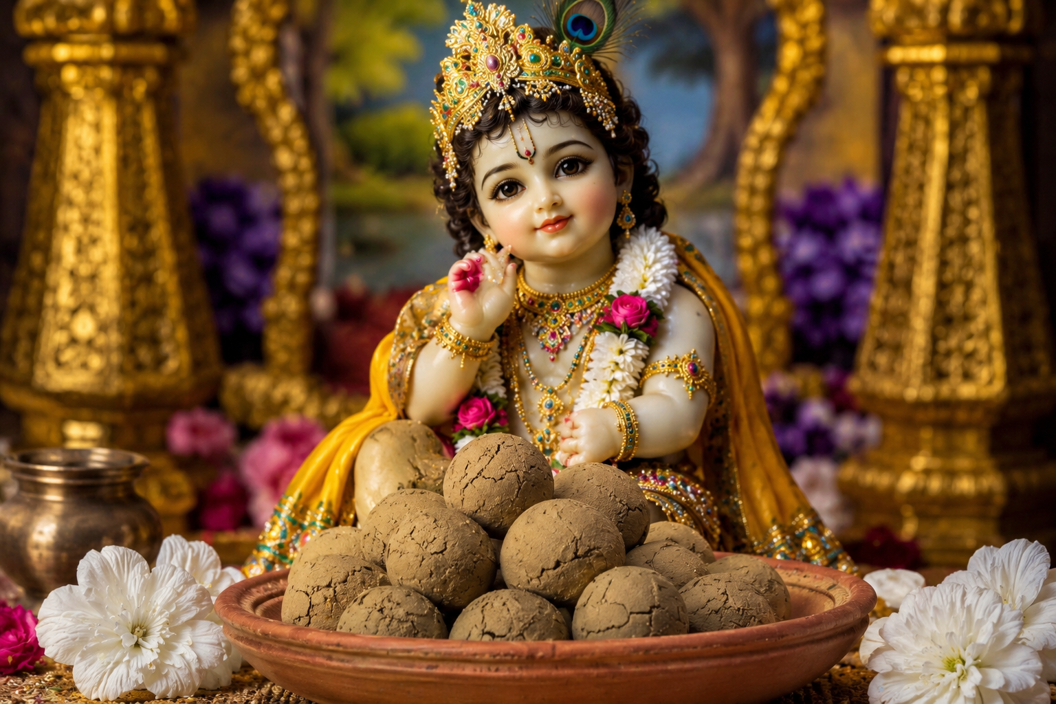 வெண்ணையும் இல்லை சர்க்கரையும் இல்லை..! வெறும் களிமண் மட்டும்தான்… மதுராவில் உள்ள இந்த கிருஷ்ணர் கோவிலில் இனிப்புக்கு பதில் மண்ணால் உருண்டை செய்து வழிபாடு… ஏன் தெரியுமா.?
