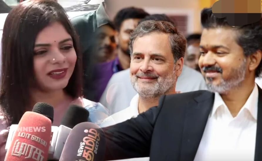 Breaking: 2029-ல் விஜய் தான் இந்தியாவின் பிரதமர்… “விஜயை CM சீட்டில் உட்கார வைத்ததே ராகுல்தான்”… இதே மாதிரி பிரதமர் சீட்டிலும் அவரே அமர வைப்பார்… எம்எல்ஏ கனிமொழி சந்தோஷ் பரபரப்பு பேட்டி..!